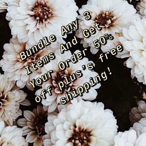Bundle any 3 items and get 50% off! Start bundling